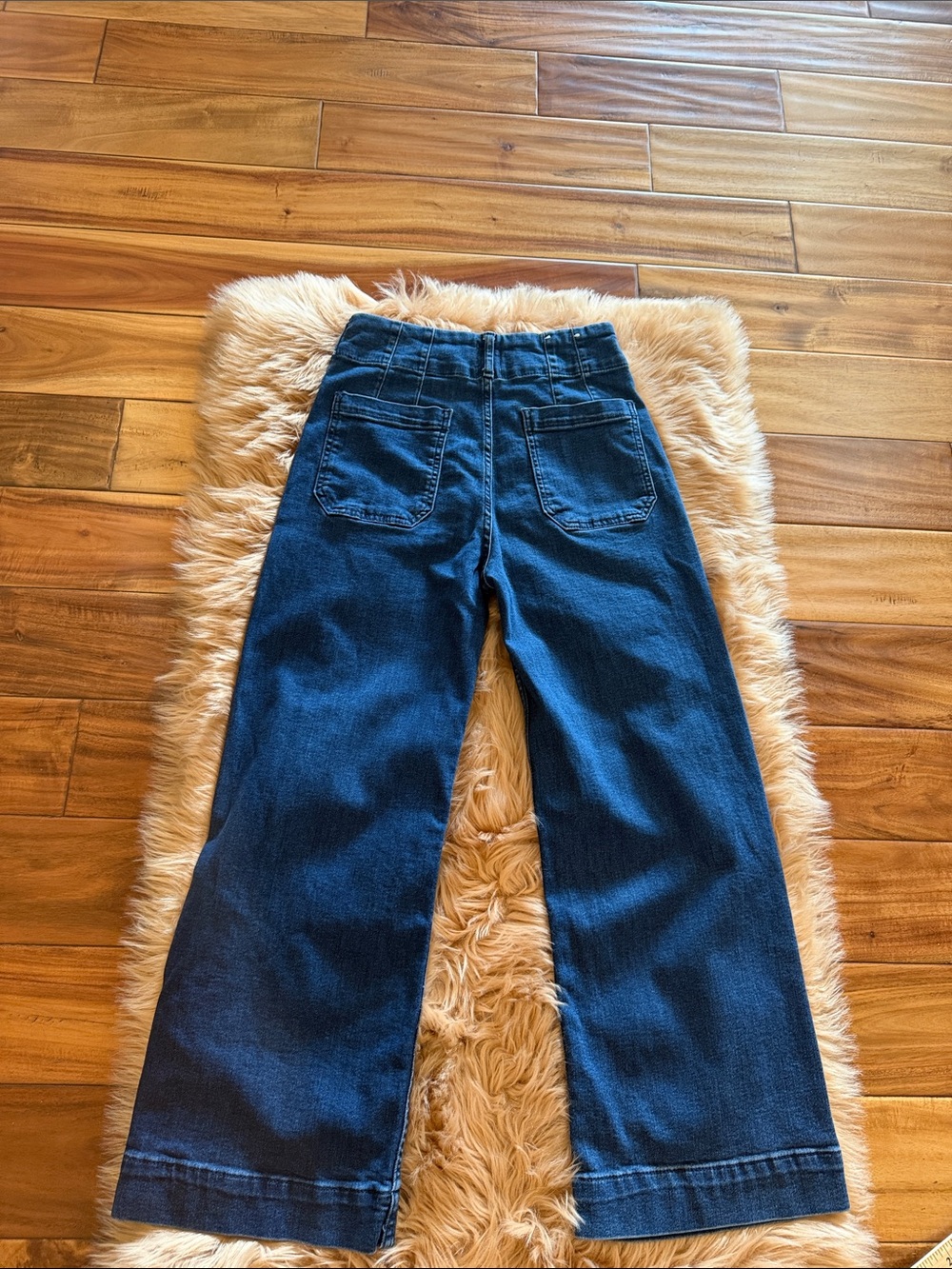 Anthropologie Maeve The Collette Denim Cropped Wide-Leg Jeans Sz 27 - Picture 7 of 12
